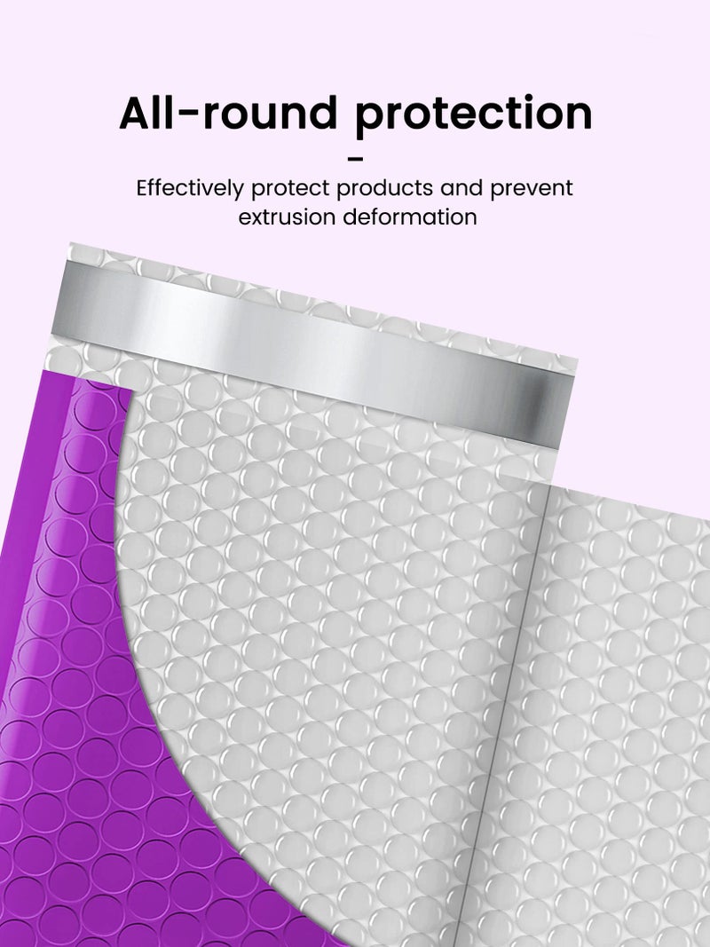 GSSUSA GSSSUSA Bubble Mailers 4x8 Inch 50 Pack Padded Envelopes Usable Size 4x7 Inch Shipping Envelopes Self Seal Small Packaging Shipping Bags for Mailing Jewelry, Small Business, Purple - Image 3